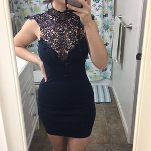 Navy Lace Dress